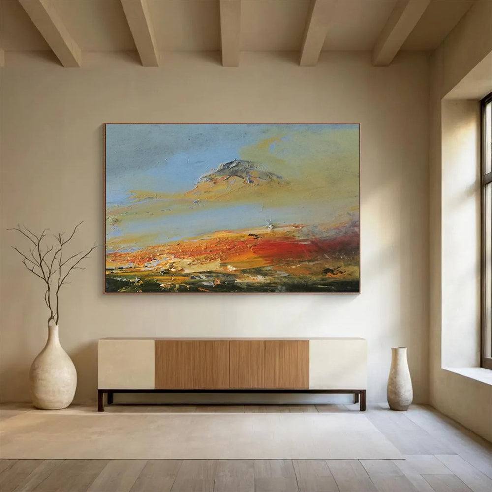 mountain sunset abstract painting design 4